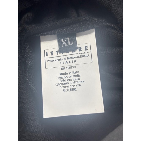 Fiorucci NEW Man Collection Long Sleeve V-Neck T-Shirt Logo Graphic Black XL‎ - Picture 6 of 8